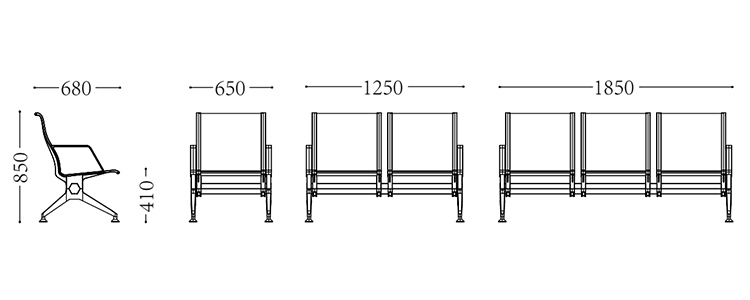 鋁合金機(jī)場椅/等候椅-SJ9086(圖2) undefined